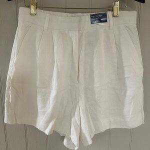 Abercrombie & Fitch White Linen Shorts